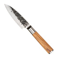 Forged Officemes Olive 23 cm met olijfhouten heft, vrijstaand op witte achtergrond