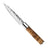 Forged Officemes VG10 12.5 cm met houten heft, vrijstaand op witte achtergrond