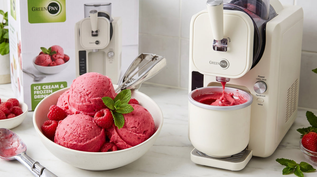 Creamy raspberry sorbet with just four ingredients