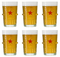 Heineken Beer glasses Silver - 250 ml - 6 pieces