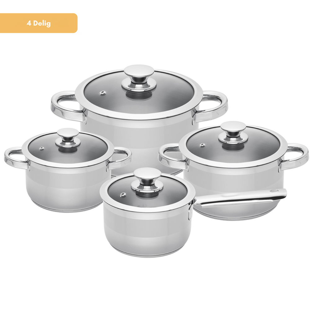 Sola Cookware Set Furore 4-Piece Stainless Steel Saucepan ø 16, 18, 20 cm & Saucepan ø 16 cm - suitable for all heat sources
