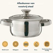 Sola Cookware Set Furore 4-Piece Stainless Steel Saucepan ø 16, 18, 20 cm & Saucepan ø 16 cm - suitable for all heat sources
