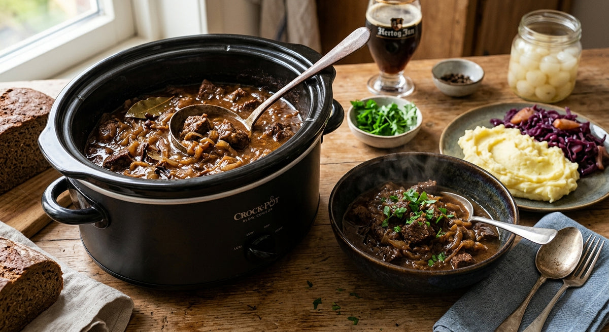 Classic hachee, slowly braised until it falls off the bone
