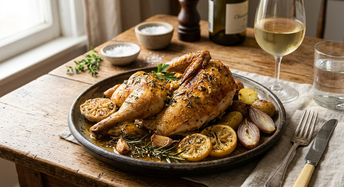 Juicy, golden-brown and ready in one dish.