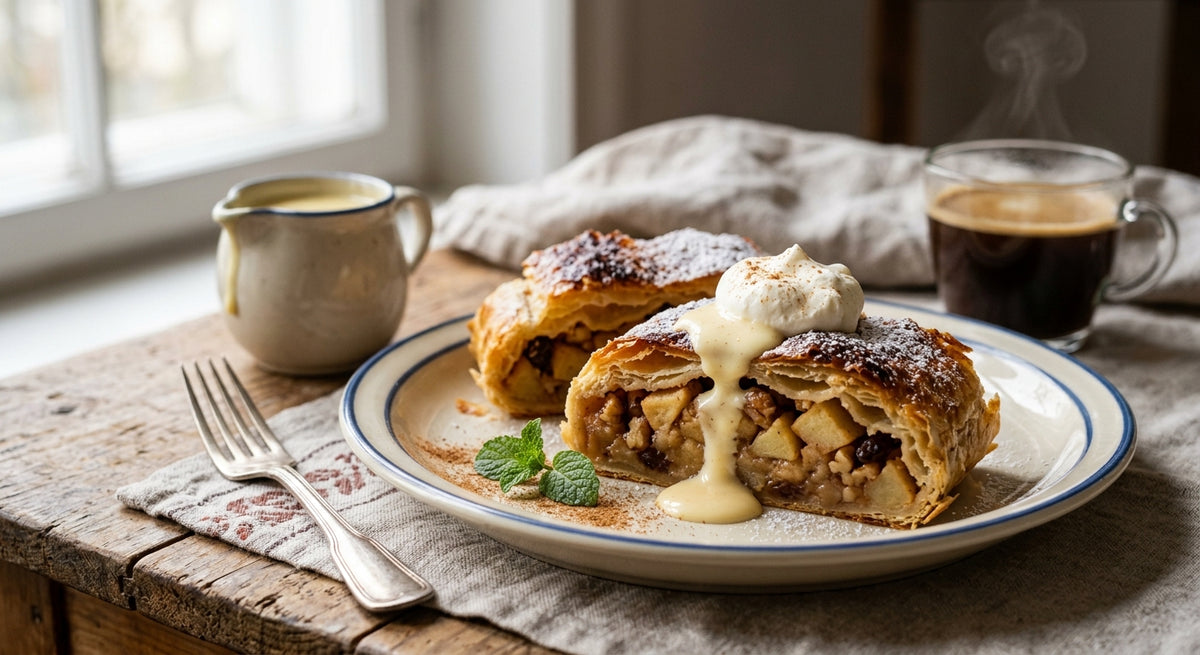 Crispy, golden-brown and filled with apple and cinnamon