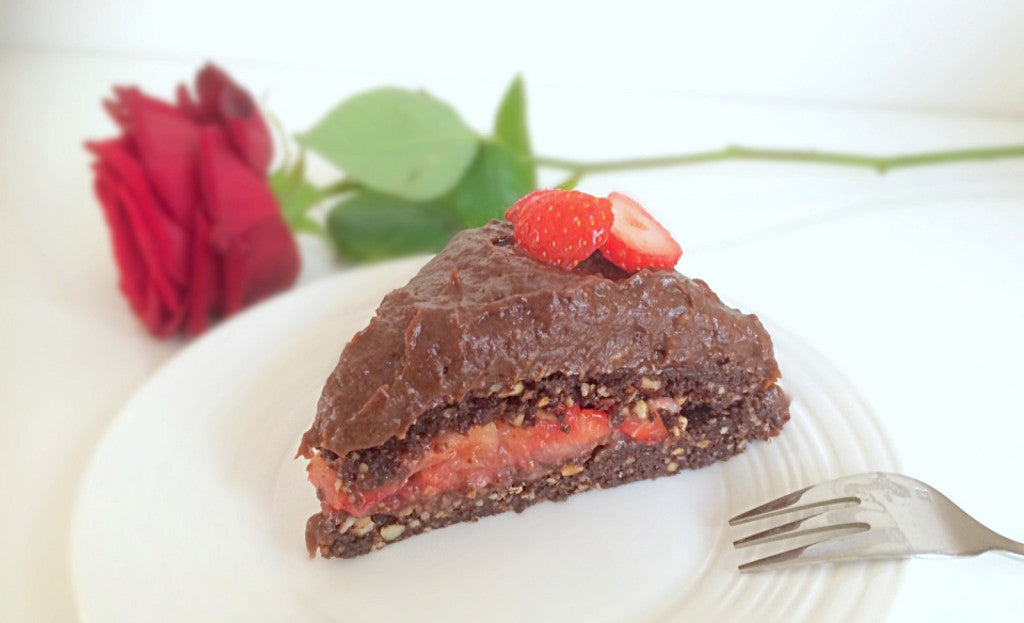 A healthy, no-bake chocolate cake packed with pure ingredients