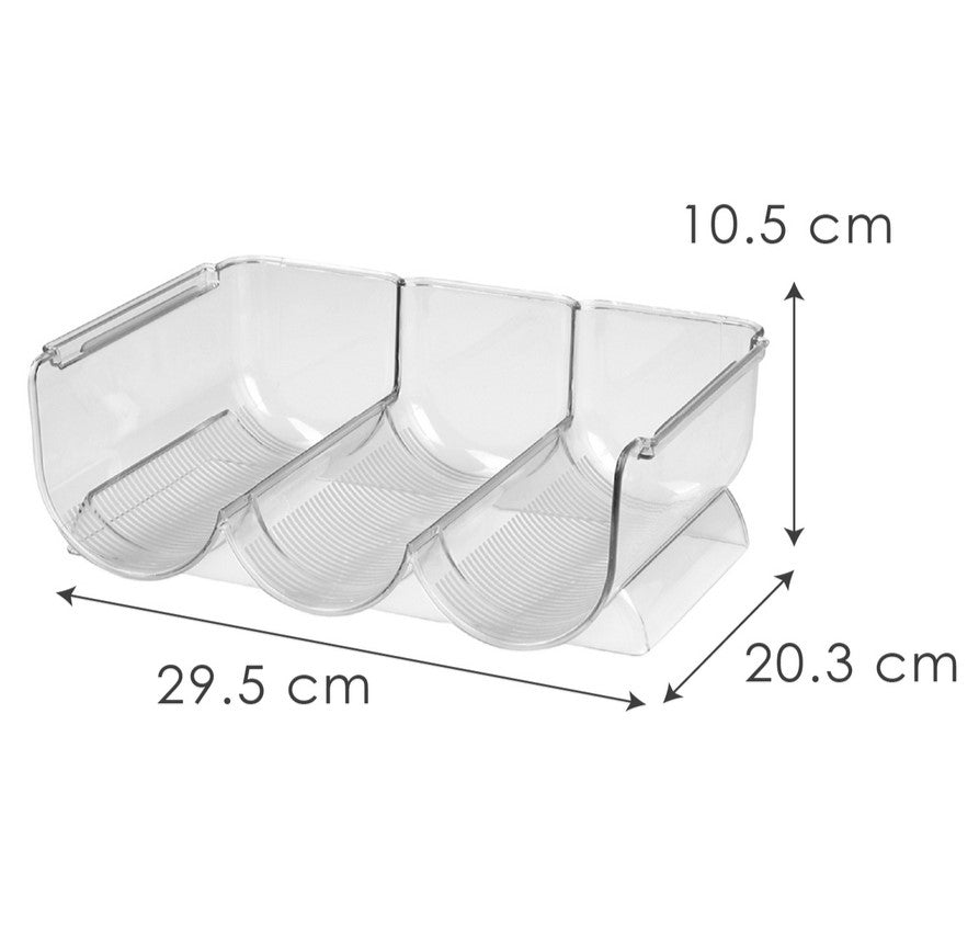 Ghidini Estante para vino / Soporte para 3 botellas - Plástico - Apilable - Expandible