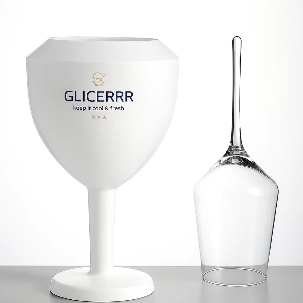 GLICERRR Wine glass cooler and holder set + glass - 4 pieces