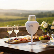 GLICERRR Wine glass cooler and holder set + glass - 4 pieces