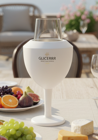 GLICERRR Wine glass cooler and holder set + glass - 4 pieces