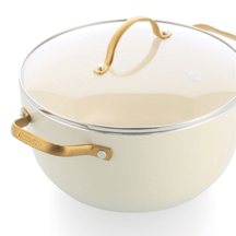 GreenPan Padova Reserve Cream White 6-piece Cookware Set - Ceramic non-stick coating - Cooking pot ø 24 cm, Saucepan ø 18, 20 cm, Frying pan ø 20, 28 cm & Sauté pan ø 24 cm
