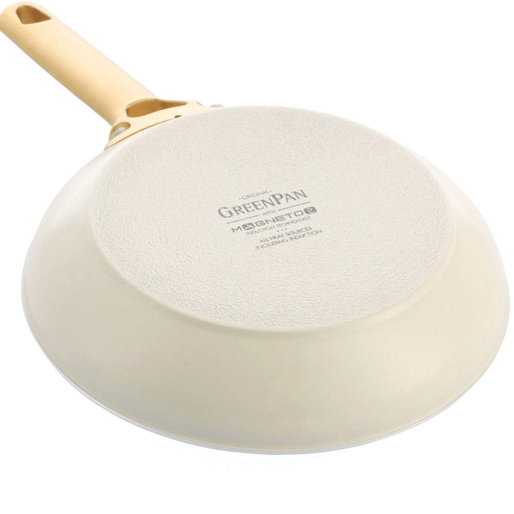 GreenPan Padova Reserve Cream White 6-piece Cookware Set - Ceramic non-stick coating - Cooking pot ø 24 cm, Saucepan ø 18, 20 cm, Frying pan ø 20, 28 cm & Sauté pan ø 24 cm