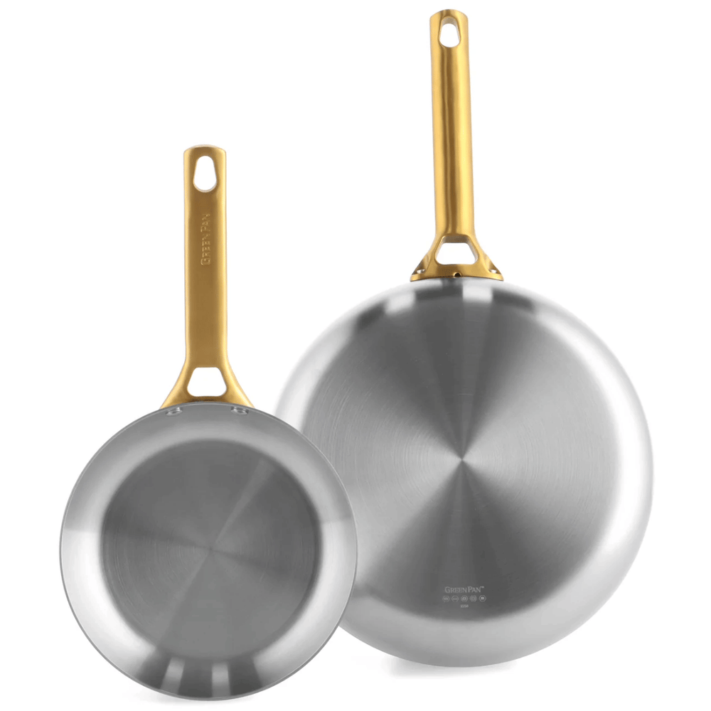 GreenPan Cookware Set Padova Reserve 5-piece - Triply Stainless - cooking pots ø 18, 20, 24 cm & frying pans ø 24 & 28cm