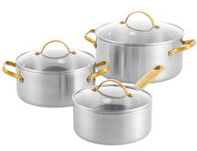 GreenPan Cookware Set Padova Reserve 5-piece - Triply Stainless - cooking pots ø 18, 20, 24 cm & frying pans ø 24 & 28cm