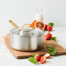 GreenPan Cookware Set Padova Reserve 5-piece - Triply Stainless - cooking pots ø 18, 20, 24 cm & frying pans ø 24 & 28cm