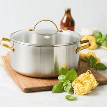 GreenPan Cookware Set Padova Reserve 5-piece - Triply Stainless - cooking pots ø 18, 20, 24 cm & frying pans ø 24 & 28cm