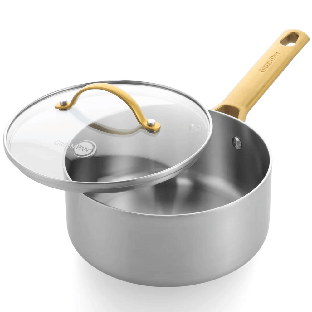 GreenPan Cookware Set Padova Reserve 5-piece - Triply Stainless - cooking pots ø 18, 20, 24 cm & frying pans ø 24 & 28cm