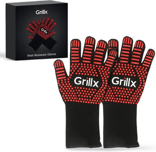GrillX BBQ Gloves - Oven Gloves - Extra Grip - 2 Pieces
