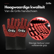 GrillX BBQ Gloves - Oven Gloves - Extra Grip - 2 Pieces
