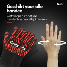 GrillX BBQ Gloves - Oven Gloves - Extra Grip - 2 Pieces