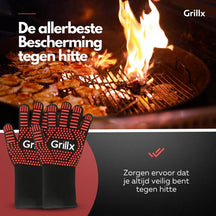 GrillX BBQ Gloves - Oven Gloves - Extra Grip - 2 Pieces
