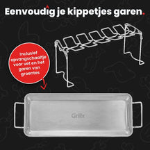 GrillX BBQ Soporte para alas de pollo