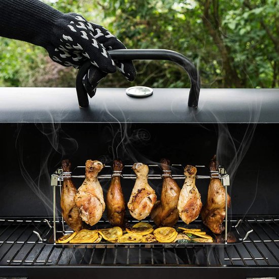 GrillX BBQ Soporte para alas de pollo