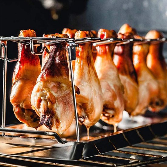 GrillX BBQ Soporte para alas de pollo