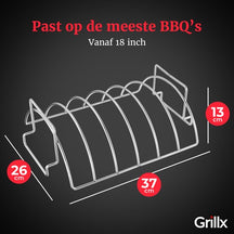 GrillX BBQ Spare Rib Holder