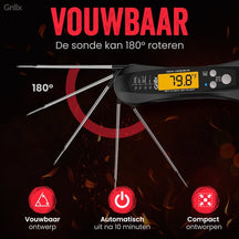 GrillX BBQ Meat Thermometer - BBQ Thermometer