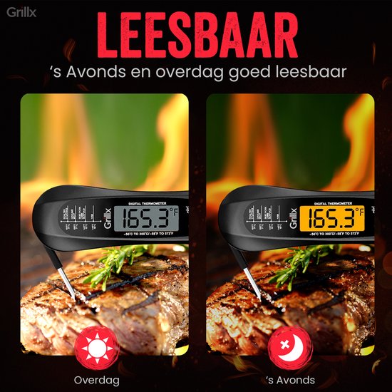 GrillX BBQ Meat Thermometer - BBQ Thermometer