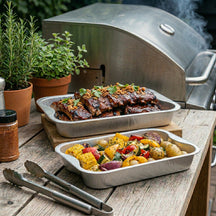 Cookinglife Grill BBQ Aluminium Trays / BBQ Grill Tray - 30 x 20 cm - 9 pieces