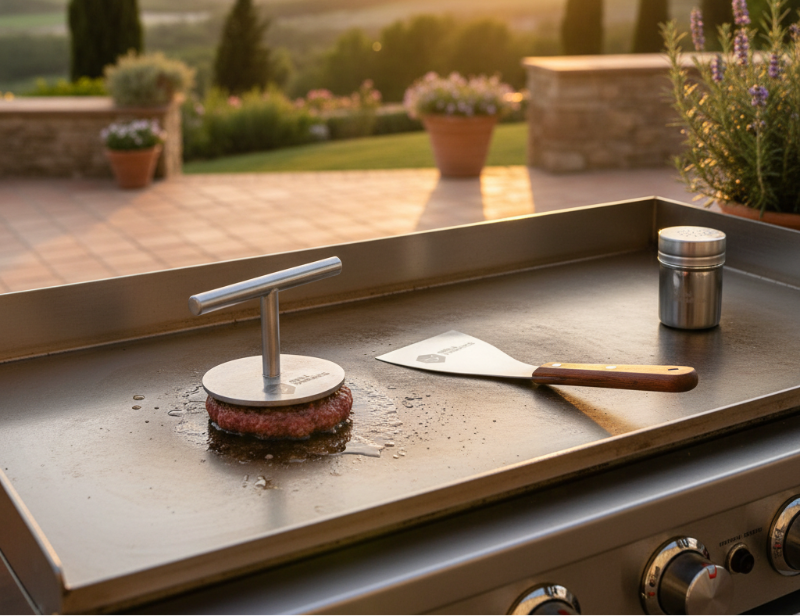 Cookinglife Grill Smashburger Press / Hamburger Press - Premium - Stainless Steel - ø 12 cm