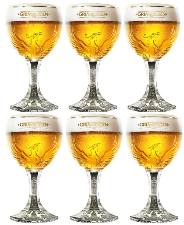 Vasos de cerveza Grimbergen con pie - 330 ml - 6 unidades