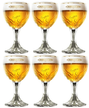 Vasos de cerveza Grimbergen con pie - 250 ml - 6 unidades