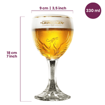 Grimbergen Beer glass on Foot - 330 ml - 2 pieces