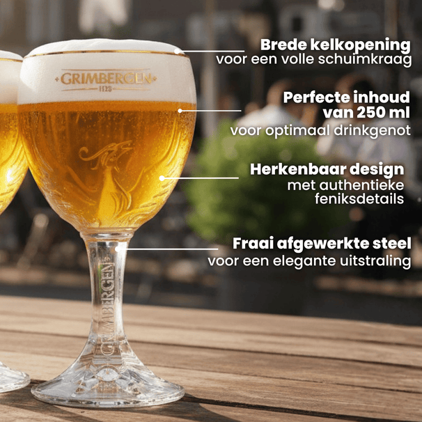 Grimbergen Vasos de cerveza 330 ml - 4 unidades