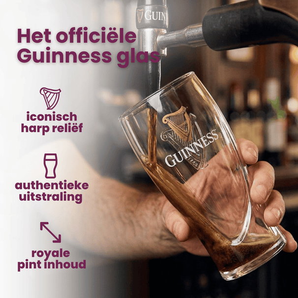 Vasos de cerveza Guinness Pint 500 ml - 2 unidades