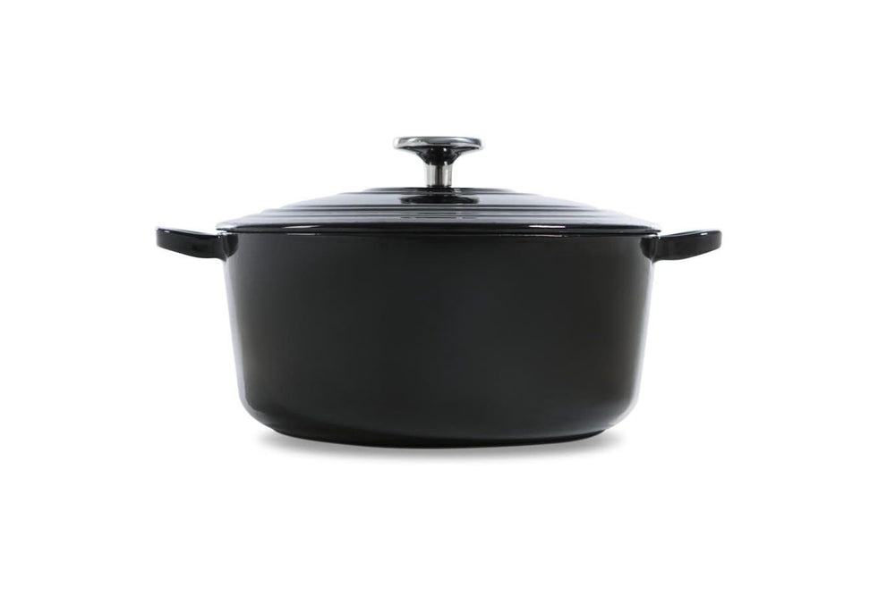 BK Casserole Bourgogne Jet Black Cast Iron ø 28 cm / 6.7 liter - Enamelled Non-Stick Coating