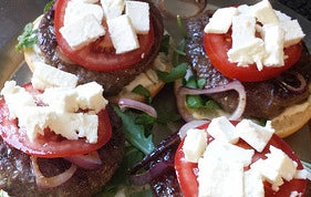A Mediterranean twist on the classic hamburger