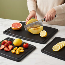Hendi Cutting Board Non-Slip - Dishwasher Safe - Black Wood Fiber - 44 x 32.5 cm
