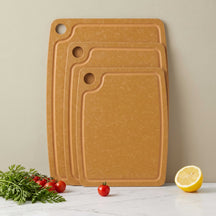 Hendi Cutting Board Non-Slip - Dishwasher Safe - Brown Wood Fiber - 37 x 27.5 cm