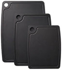 Hendi Cutting Board Set Non-Slip - Dishwasher Safe - Black Wood Fiber - 3-Piece