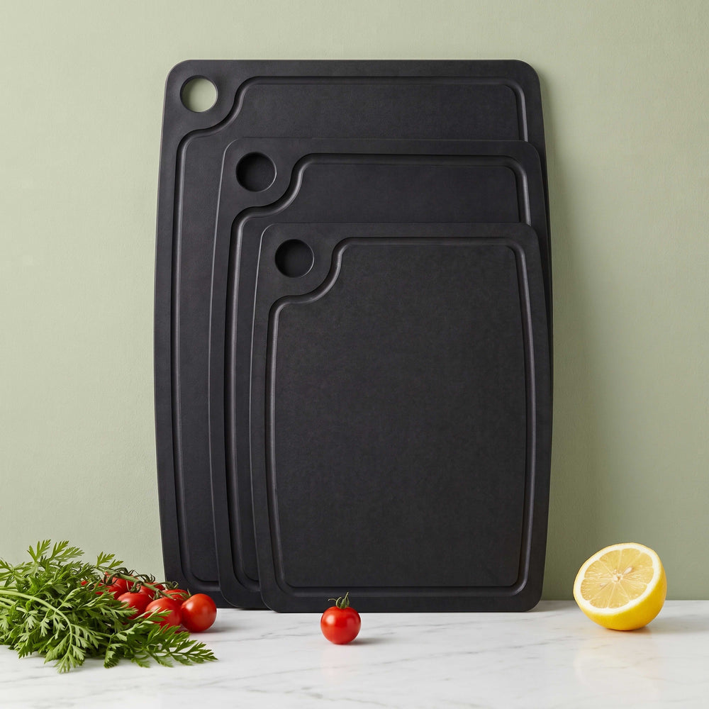 Hendi Cutting Board Non-Slip - Dishwasher Safe - Black Wood Fiber - 30 x 23.5 cm