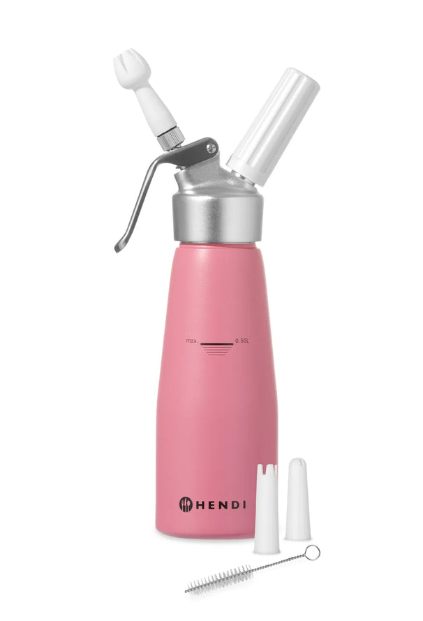 Sifón para nata Hendi Pastel Rosa - 500 ml