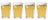 Vasos de cerveza Hoegaarden Witbier 250 ml - 4 piezas