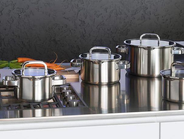 Sola Soeppan Juvia RVS Downdraft apto para inducción ø 24 cm / 5.5 litros - apto para todas las fuentes de calor
