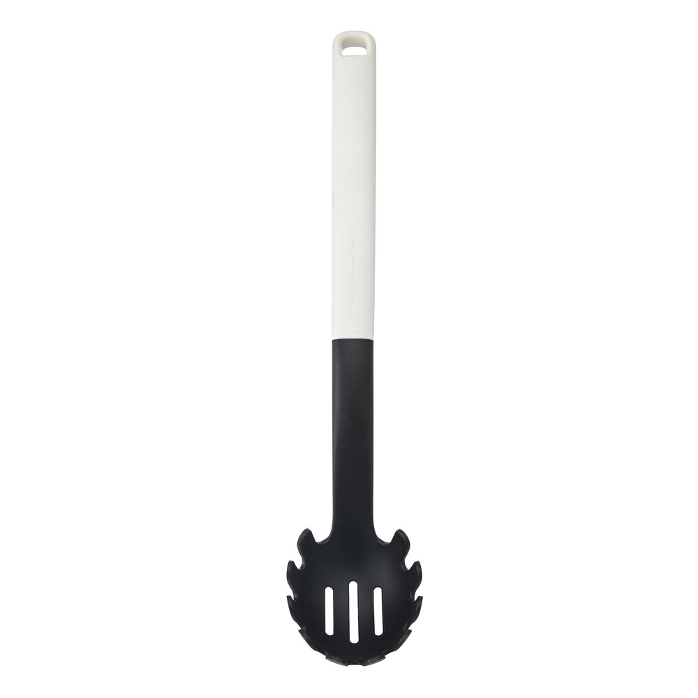 KitchenAid Spaghetti Spoon Classic Porcelain White Plastic 34cm - Pasta Server