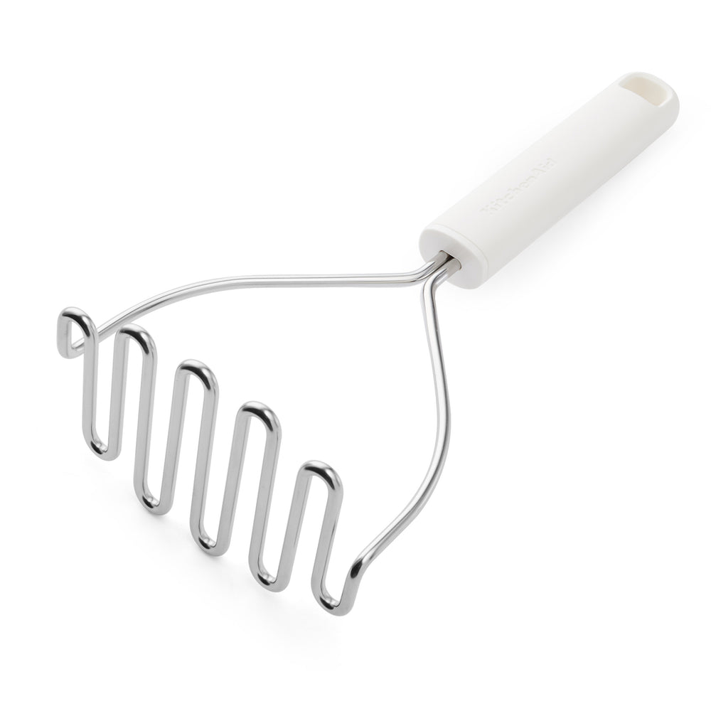 KitchenAid Potato Masher Classic Porcelain White Plastic Stainless Steel 25.5 cm - Masher