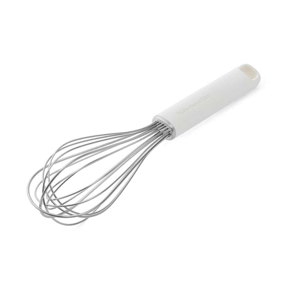 KitchenAid Whisk Classic Porcelain White Plastic / Stainless Steel 27cm - Baking Whisk Dishwasher-safe